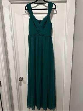 Elegant Teal Green Maxi Dress - Women's Sleeveless Gown